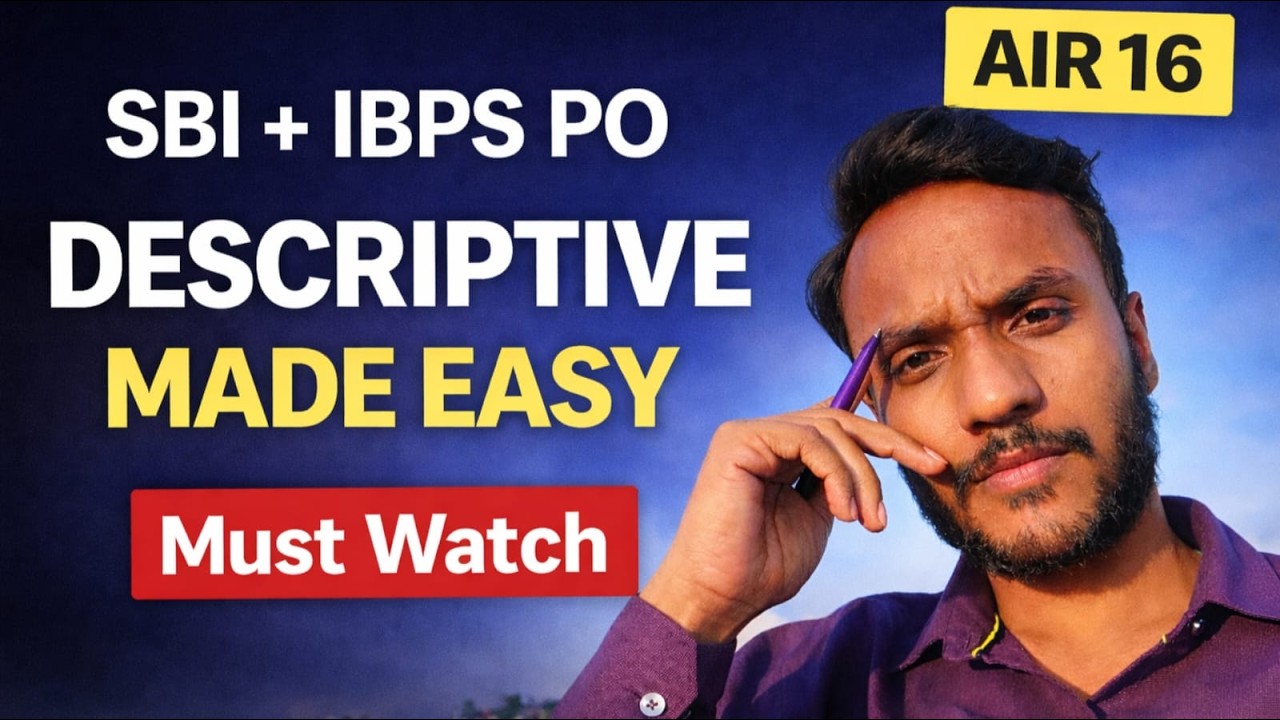IBPS PO & SBI PO Descriptive Paper Strategy 2026😉