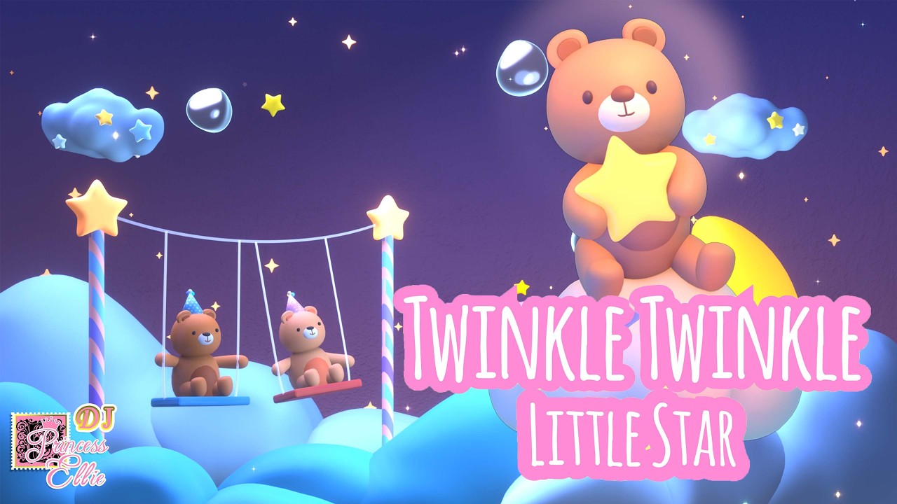 Twinkle Twinkle Little Star⭐️Gentle Sleep Music for Kids | Cartoons for Children and Teens 🎵