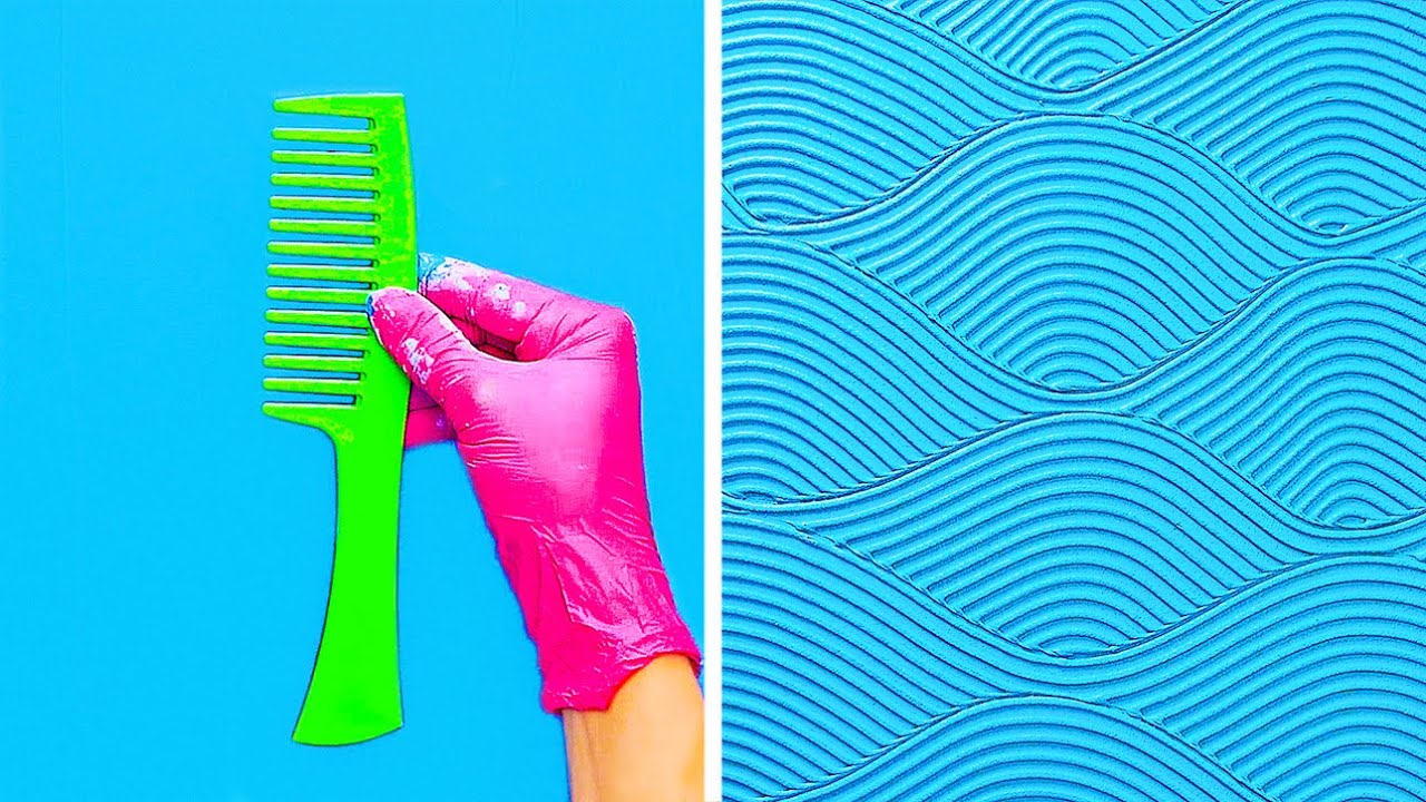25 IDEAS PARA PINTAR LAS PAREDES USANDO COSAS ORDINARIAS
