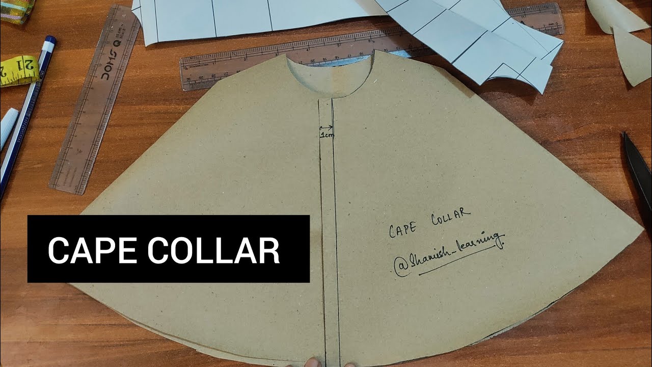 How to draft Cape Collar Pattern Step by Step || beginners friendly || Pattern Making ||
