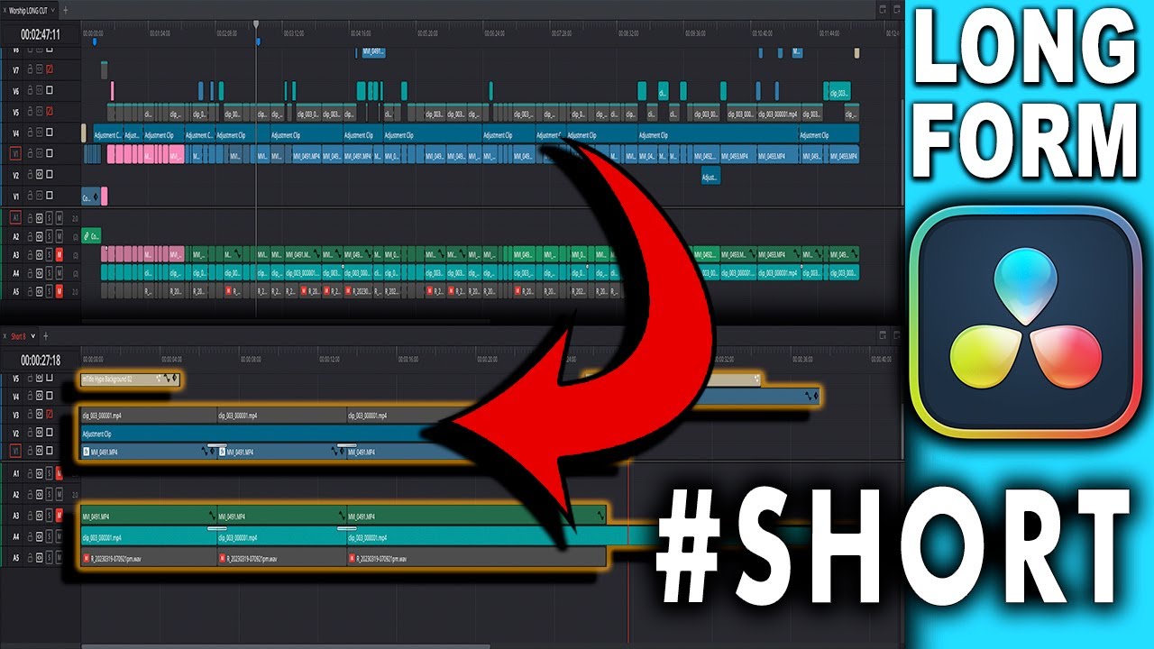 How I Make SHORTS (TikTok's) from Long Form Content in DAVINCI RESOLVE 18 | Workflow, Tips & Tricks!