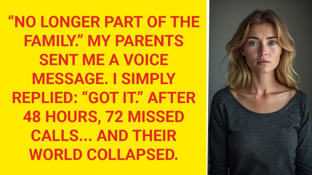 My Parents Left a Voice Message  “You Are No Longer in the Family Business.” I Simply Replied...