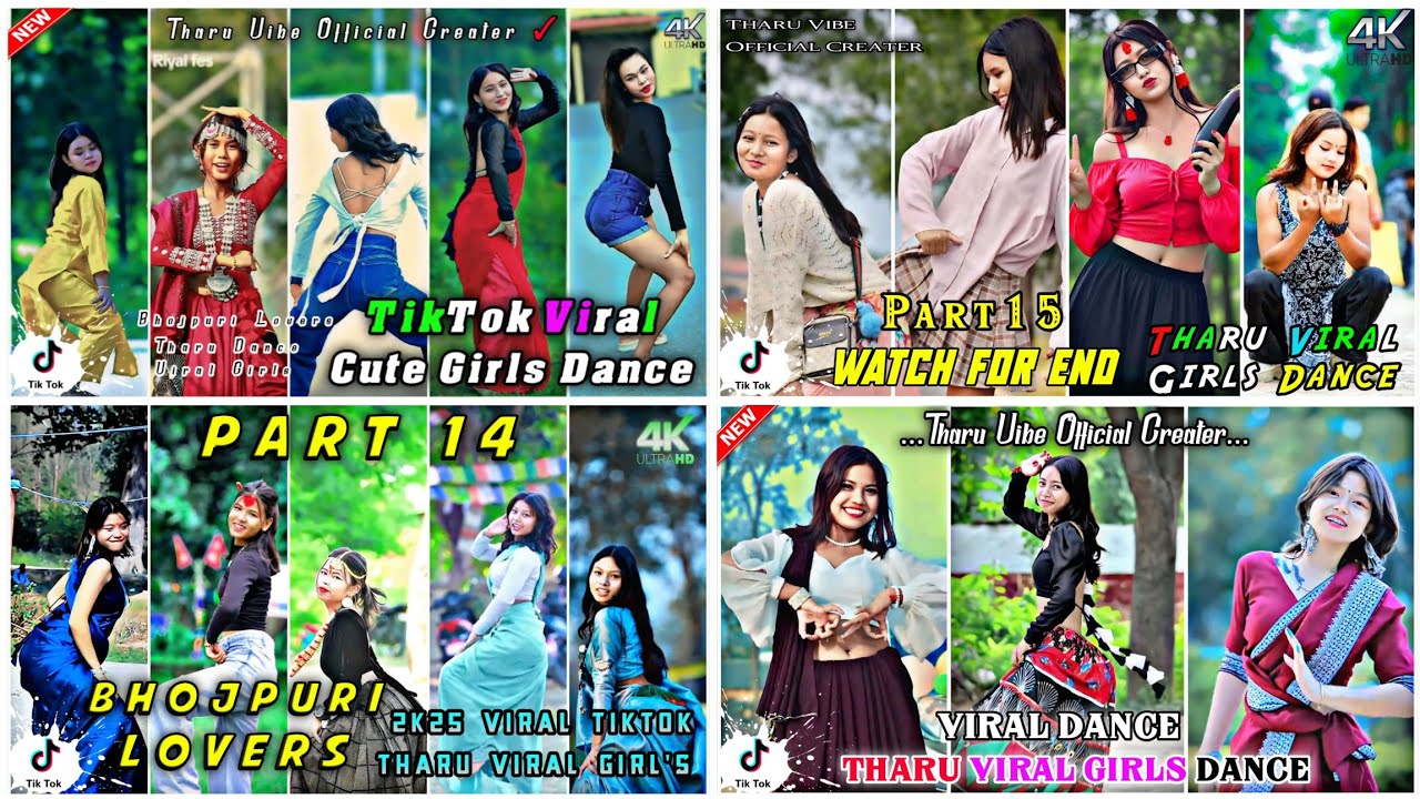 TikTok Viral Girl Dance | Tharu Cute/Hot/Sexy/beautiful Girls Dance | Tharu Vibe Official Creater 