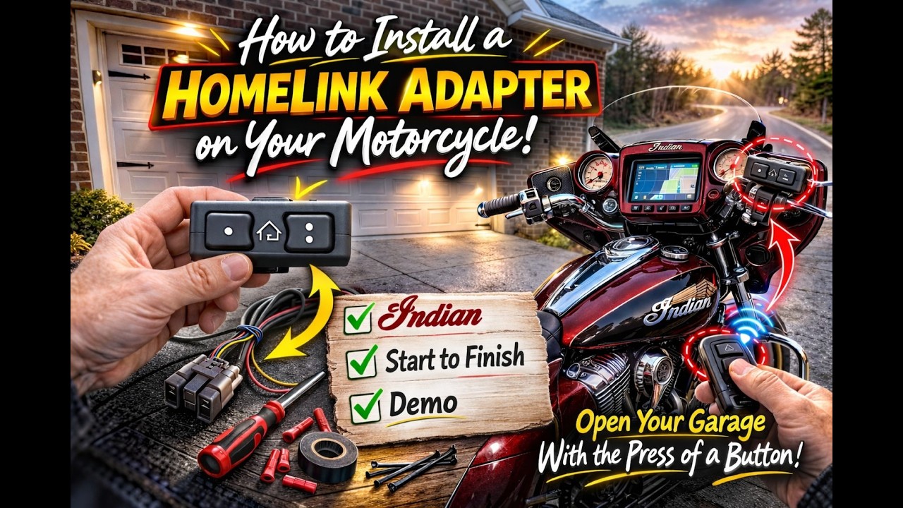 Установка системы Homelink для открытия гаражных ворот на мотоцикл &mdash; Indian Roadmaster