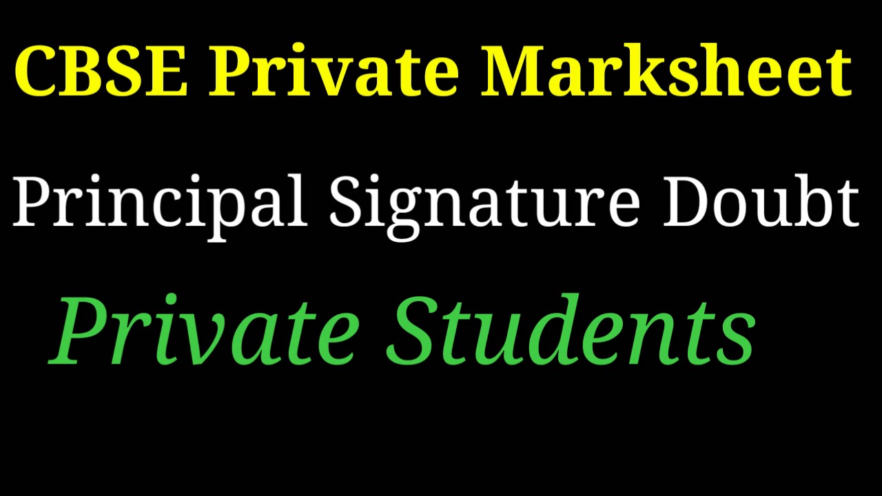 cbse private marksheet 2020 || cbse board private marksheet principal signature