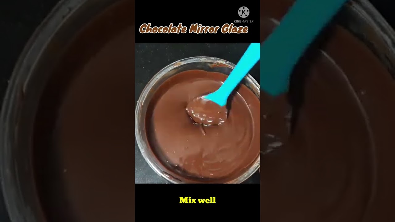 Chocolate Mirror Glaze Recipe Without Gelatin  #shorts