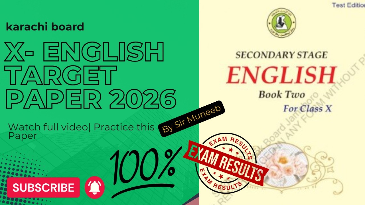 Экзаменационный тест по английскому языку для выпускных экзаменов 2026 года от сэра Муниба | Пред...