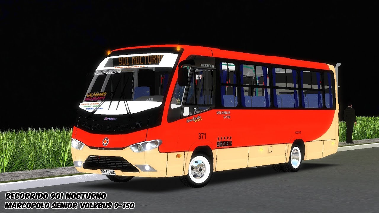 [OMSI 2] Recorrido 901 Nocturno Placilla | Marcopolo Senior VW 9-150