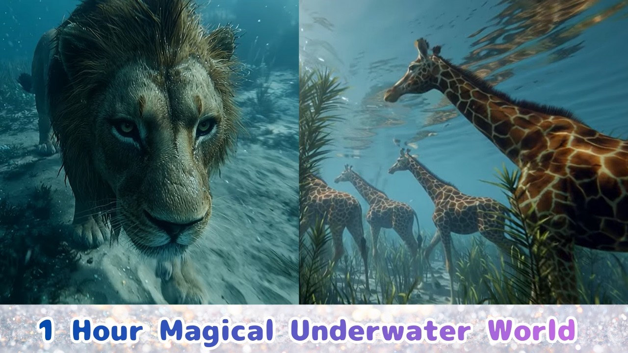 Magical Underwater World: Giant Animals Walking on the Ocean Floor (4K ASMR)
