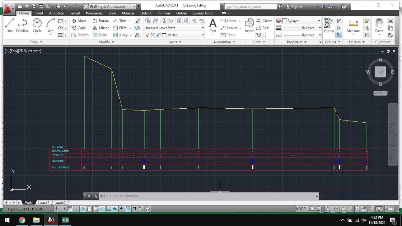 Menggambar Cross Section (Potongan Melintang) dengan LISP pada Autocad