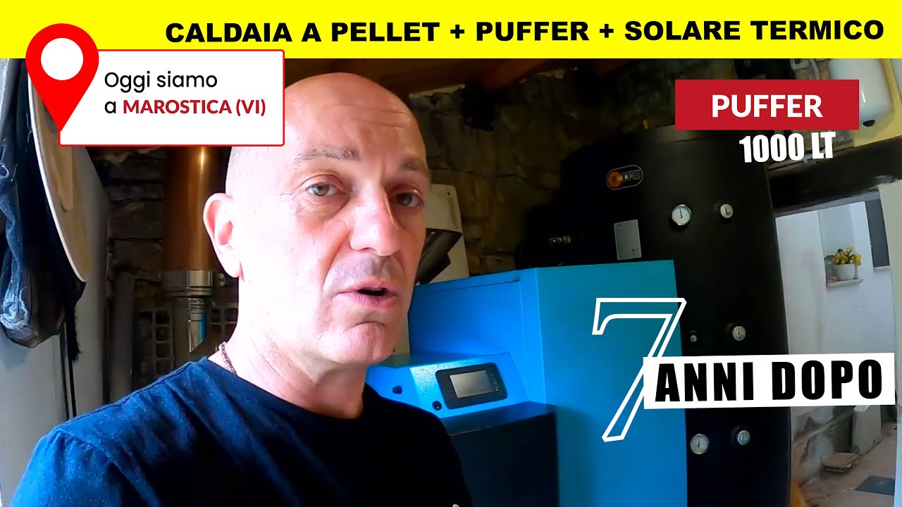 CALDAIA A PELLET + PUFFER + SOLARE TERMICO immersa nel verde di Marostica (VI)