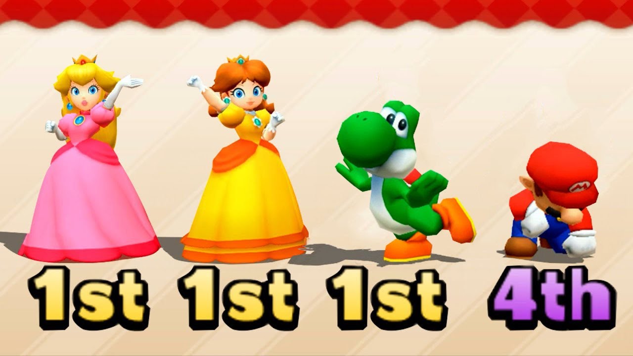 【3DS マリオパーティ100 ミニゲームコレクション】ミニゲーム マリオ vs ヨッシー vs ピーチ vs デイジー（最強CPU「マスター」）