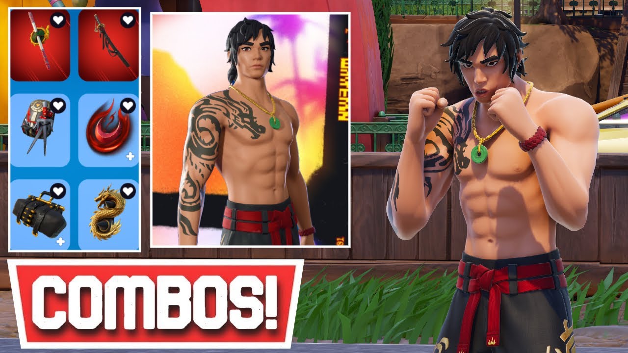 *NEW* BEST THE BLACK DRAGON CARTER WU SKIN COMBOS [SEASON 1 BATTLE PASS]! | Fortnite