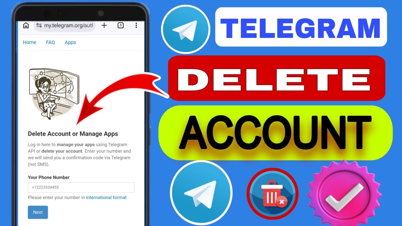 How to delete telegram account permanently !! easily method New update 2026