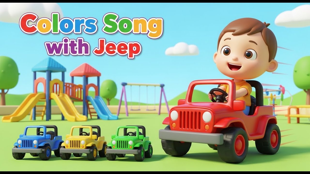 Learn Colors with Jeeps 🚙🎨 | Colors Song for Kids | Toddler Learning #colors #jeep #nurseryrhymes