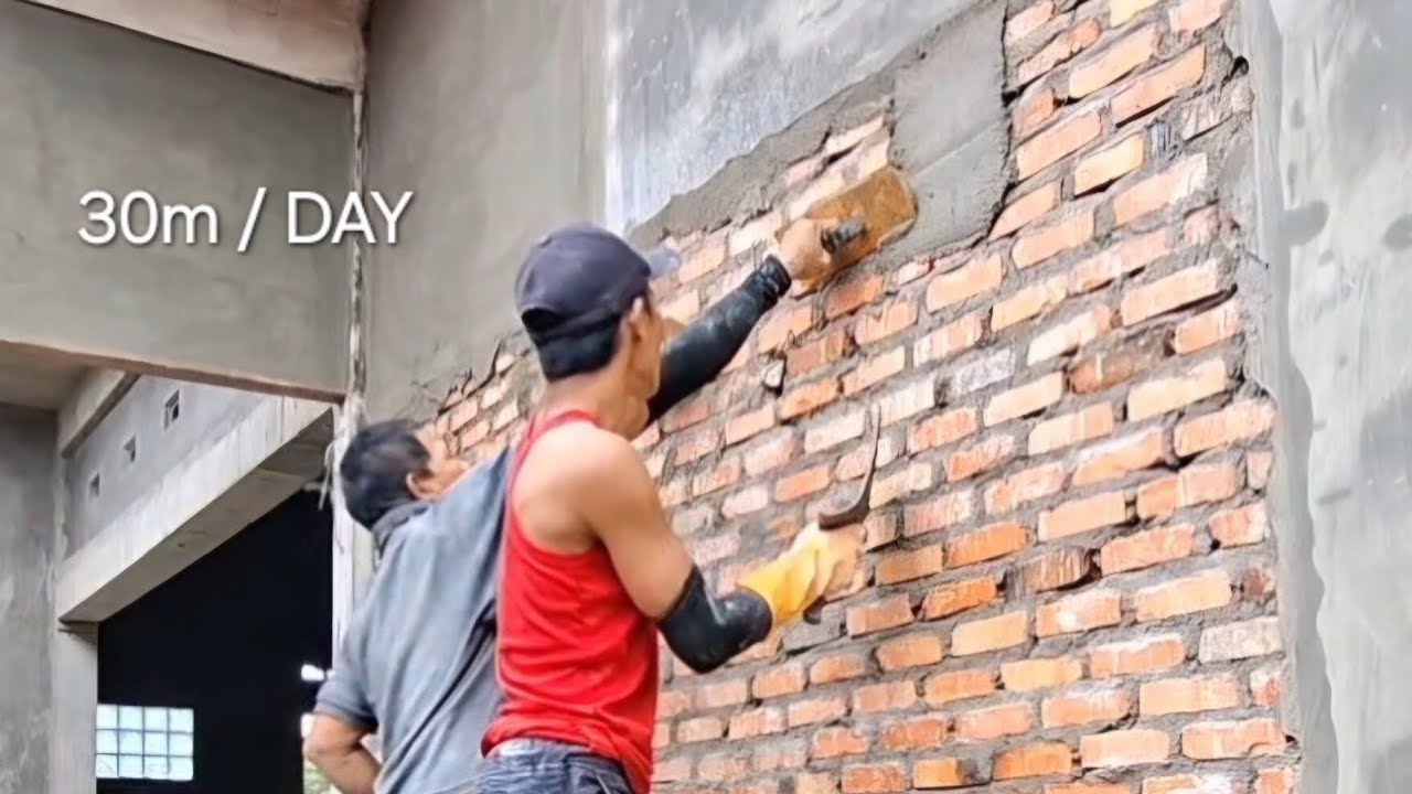 Fast Wall Plastering Method | From Base Coat to Skim Coat (25–30m/Day)