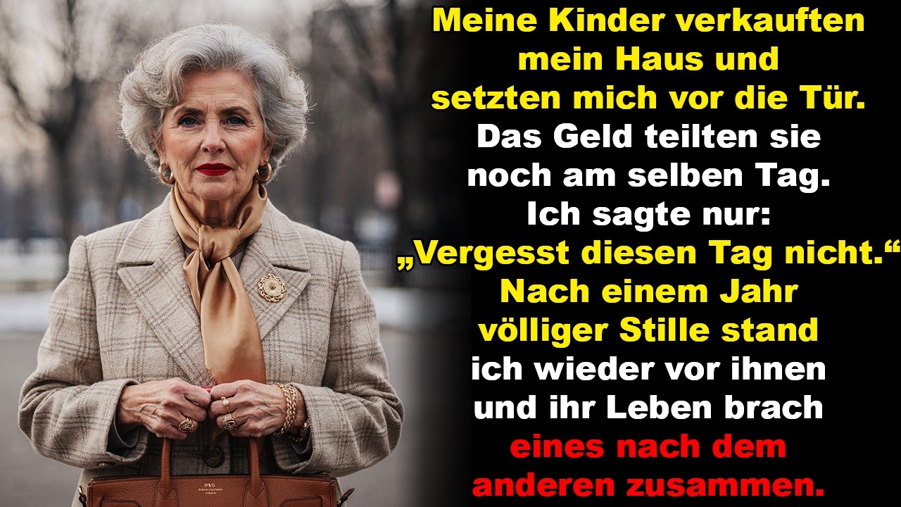 Meine Kinder verkauften mein Haus und warfen mich raus. „Vergesst diesen Tag nicht“ Ein Jahr später…