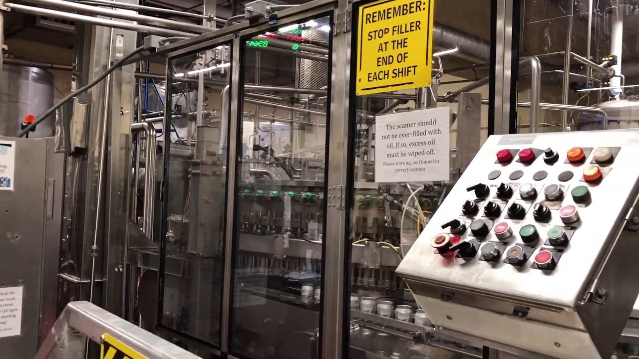 Sold: Krones 100 Valve Can Filler with Angelus Seamer 120L Can Seamer