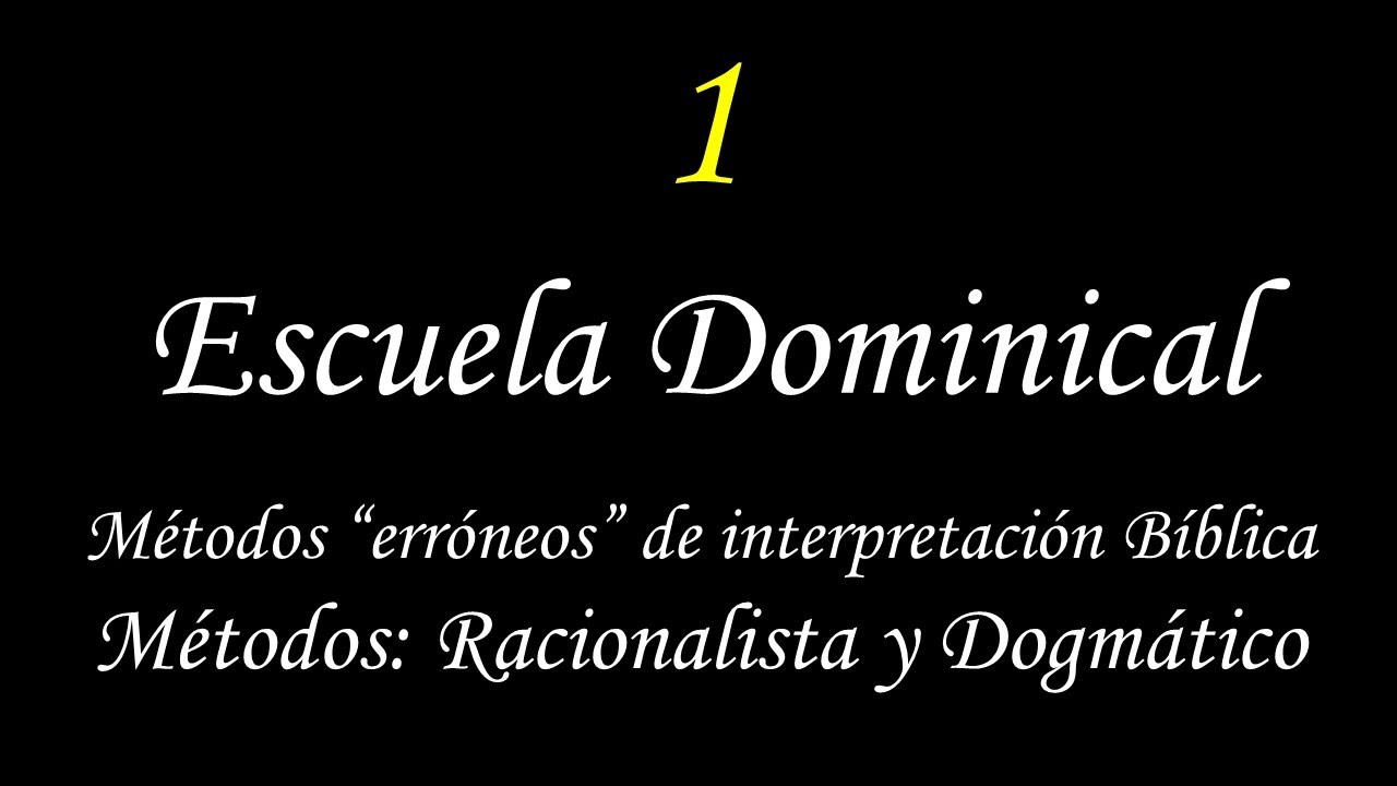 01 Escuela Dominical; Métodos 