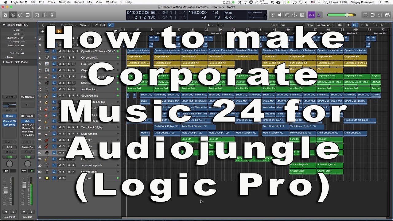 How to make Corporate Music 24 for Audiojungle (Logic Pro)