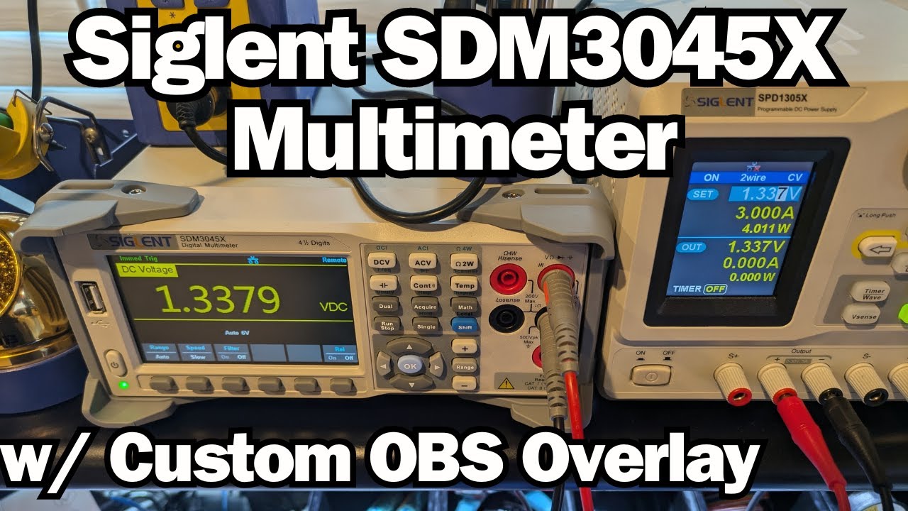 Siglent SDM3045X Multimeter - with Custom OBS Overlay