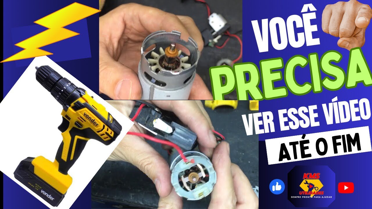 ✅ SURPREENDA-SE Como Trocar o Carvão da PARAFUSADEIRA VONDER PFV-012I Em 3 Passos 🎯 #parafusadeira