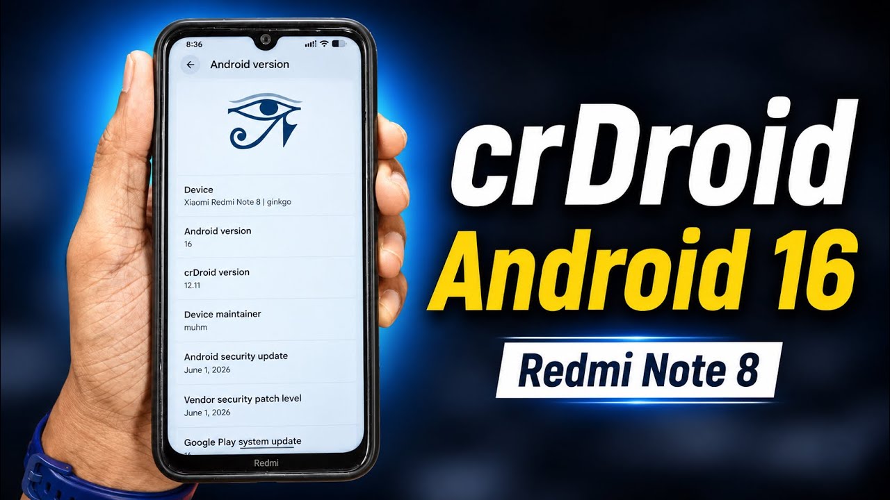 🔥 crDroid Android 16 для Redmi Note 8 | Полный обзор и тест в играх! 📱