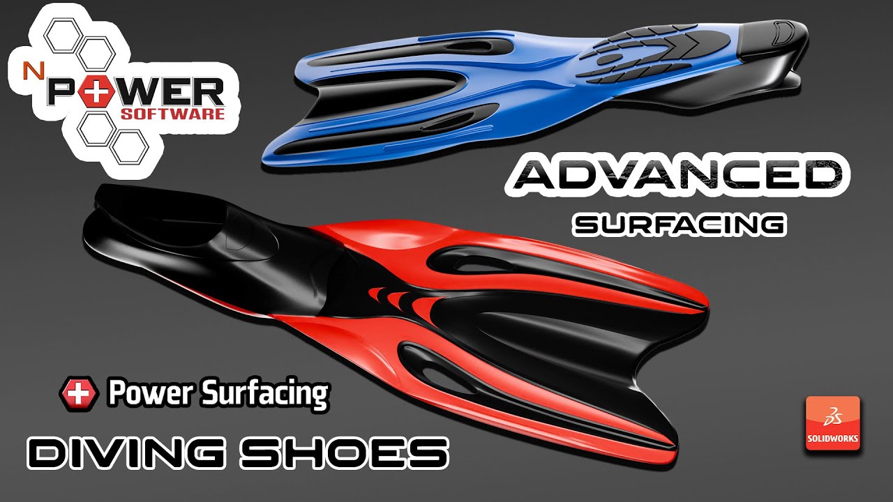 Building a Dive Shoes with Power Surfacing | SOLIDWORKS