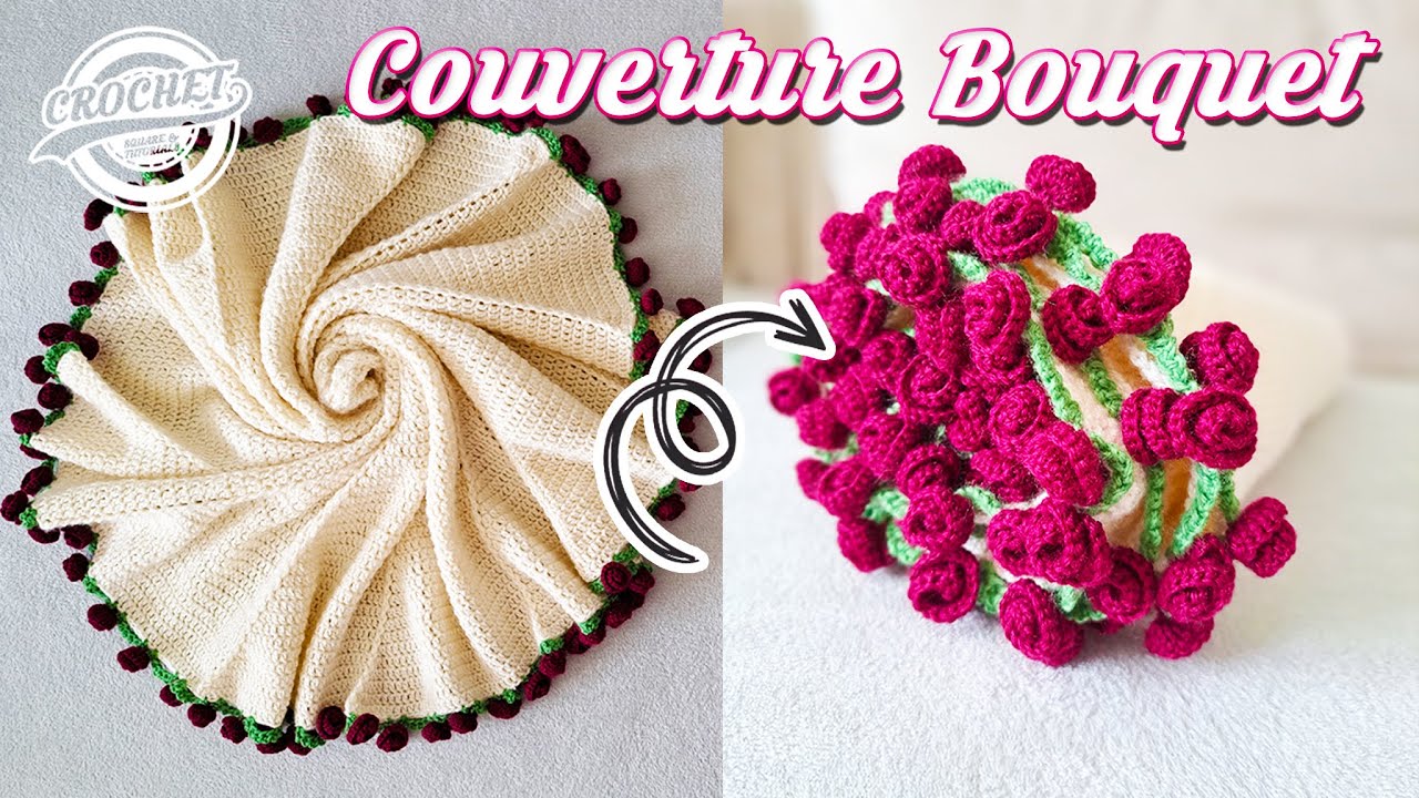Tutoriel Couverture Ronde Bouquet de Fleurs | Mode et Décoration