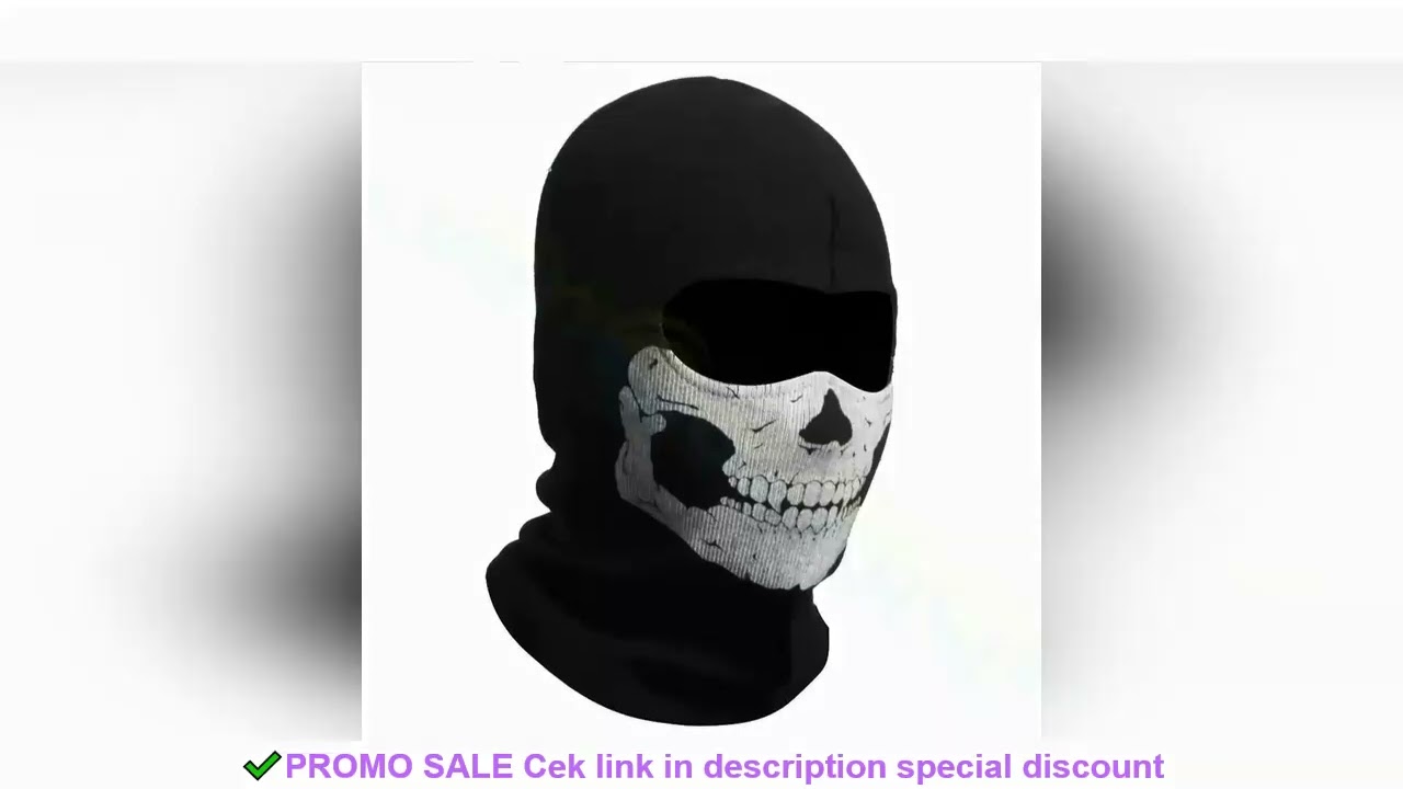 Bicycle Balaclava Full Face Mask Skull Print Motorcycle Full Face Mask Windproof Skiing Head Neck Wa