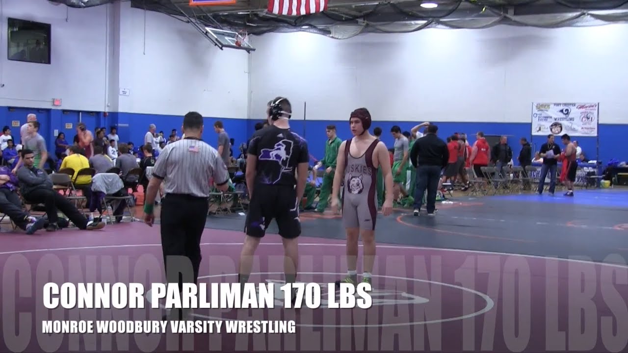 CONNOR PARLIMAN Monroe Woodbury HIGH SCHOOL VARSITY WRESTLING VS HARRISON HIGH SCHOOL