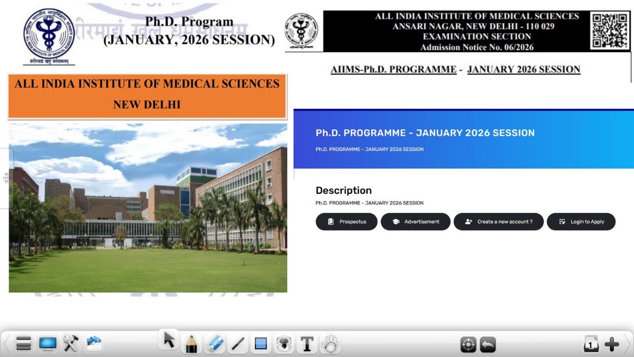 AIIMS Delhi PhD January 2026 Application form is Live Now📢