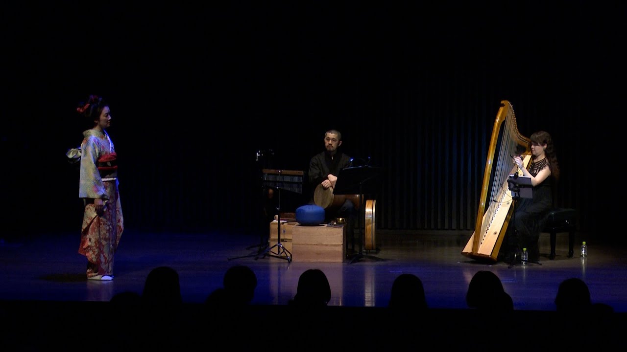 音楽劇『怪談 牡丹燈籠』ダイジェスト版：〈サルティムジカーリ〉ソプラノ阿部雅子｜バロック・ハープ西山まりえ｜パーカッション濱元智行／〈ゲスト〉カウンターテナー上杉清仁｜語り三上博史