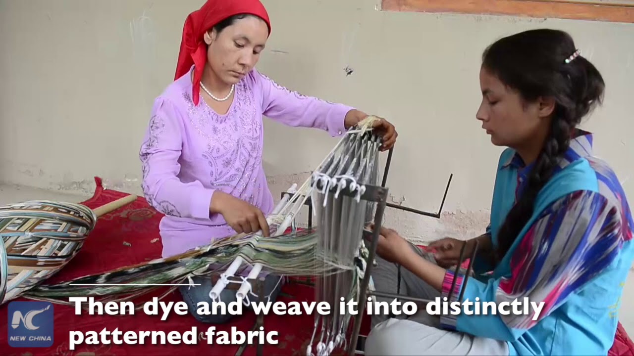 Weaving beautiful Etles silk in NW China