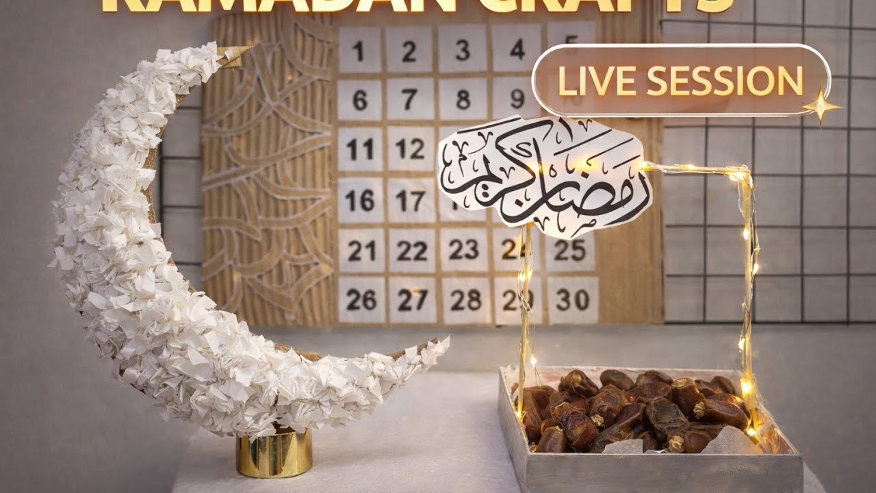 Ramadan Preparation 2026 | 5 Easy & Beautiful Ramadan Crafts LIVE 🌙✨