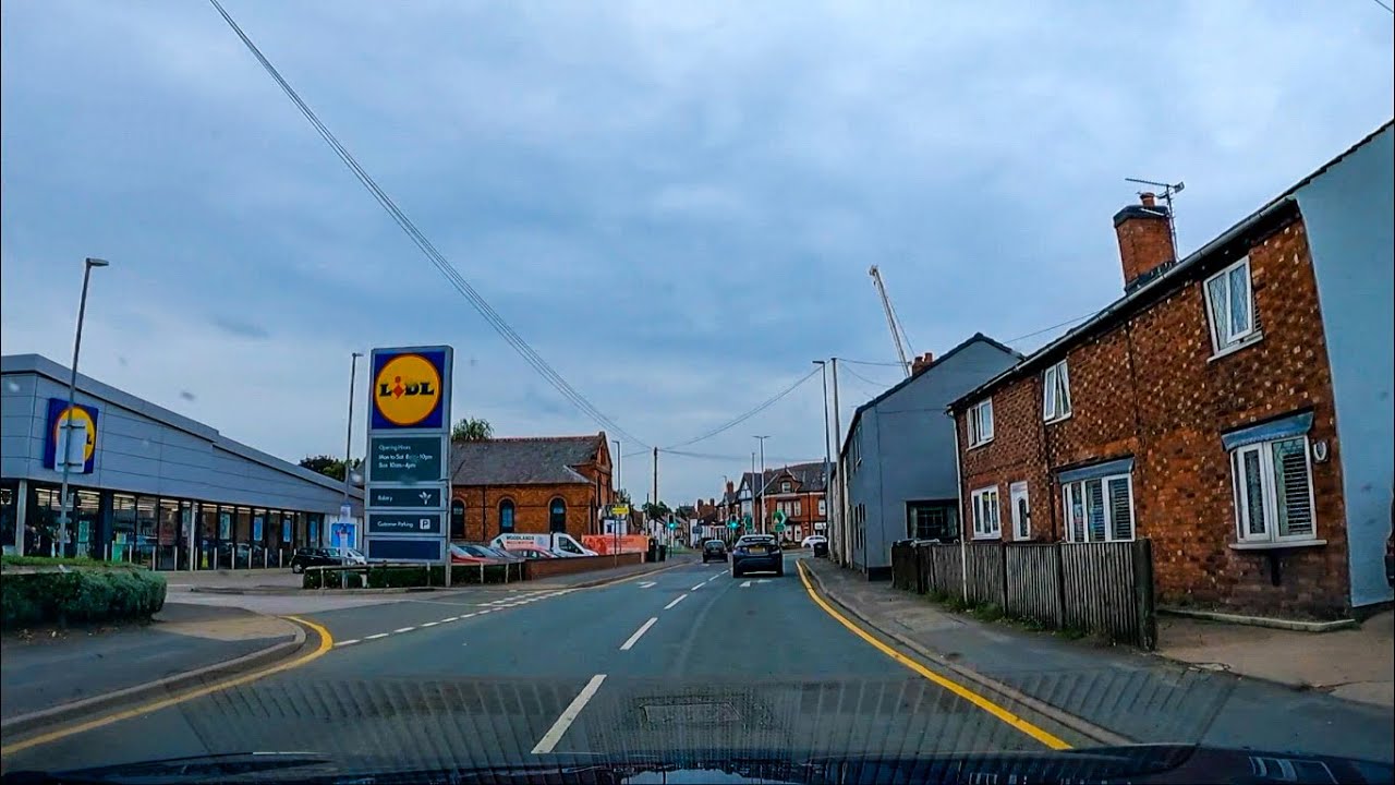 Driving Northwich - Middlewich - Crewe - England
