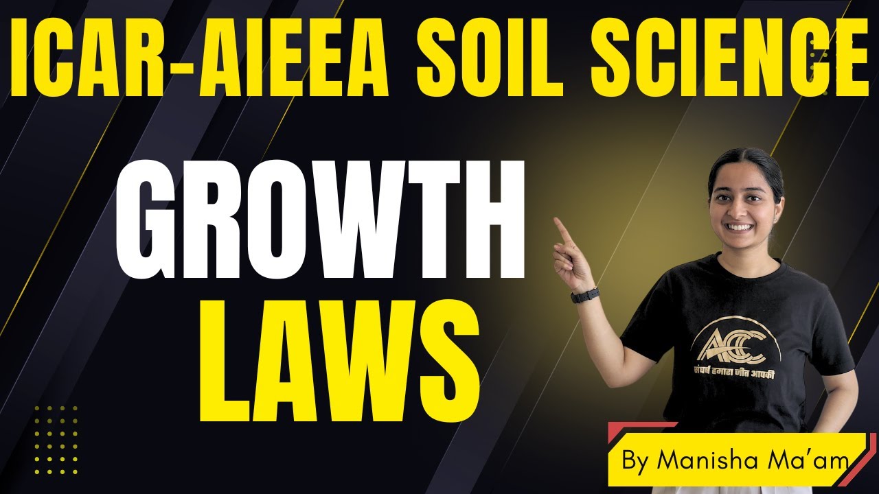 Masterclass on Important Growth Laws | ICAR AIEEA Soil Science