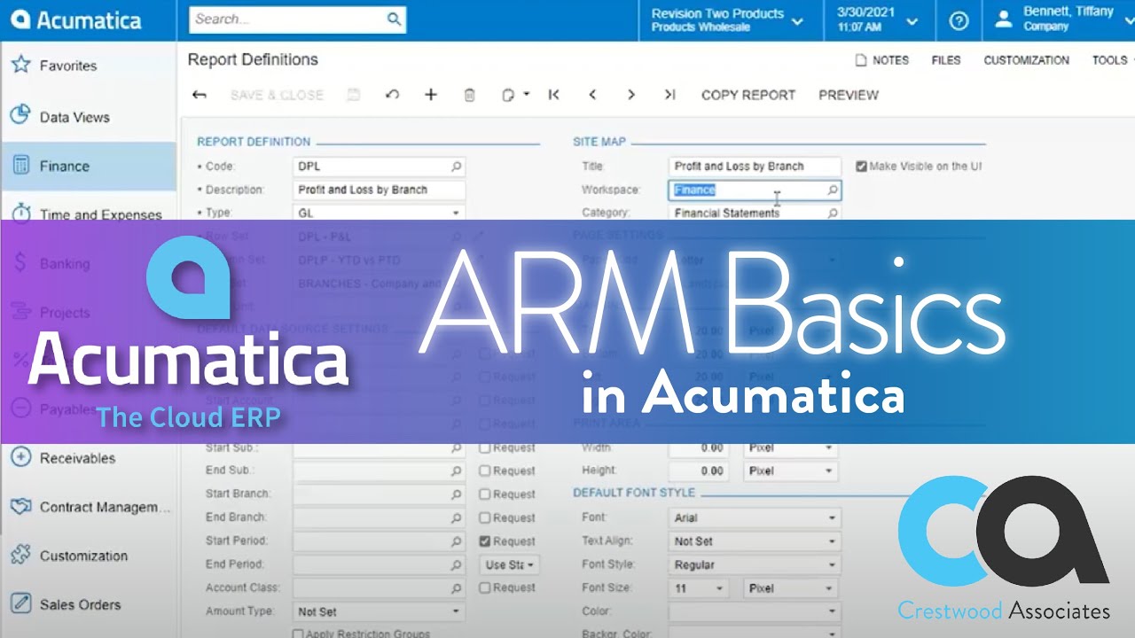 Setting Up ARM Reports in Acumatica (Rows, Columns, Report Definitions, and more!)