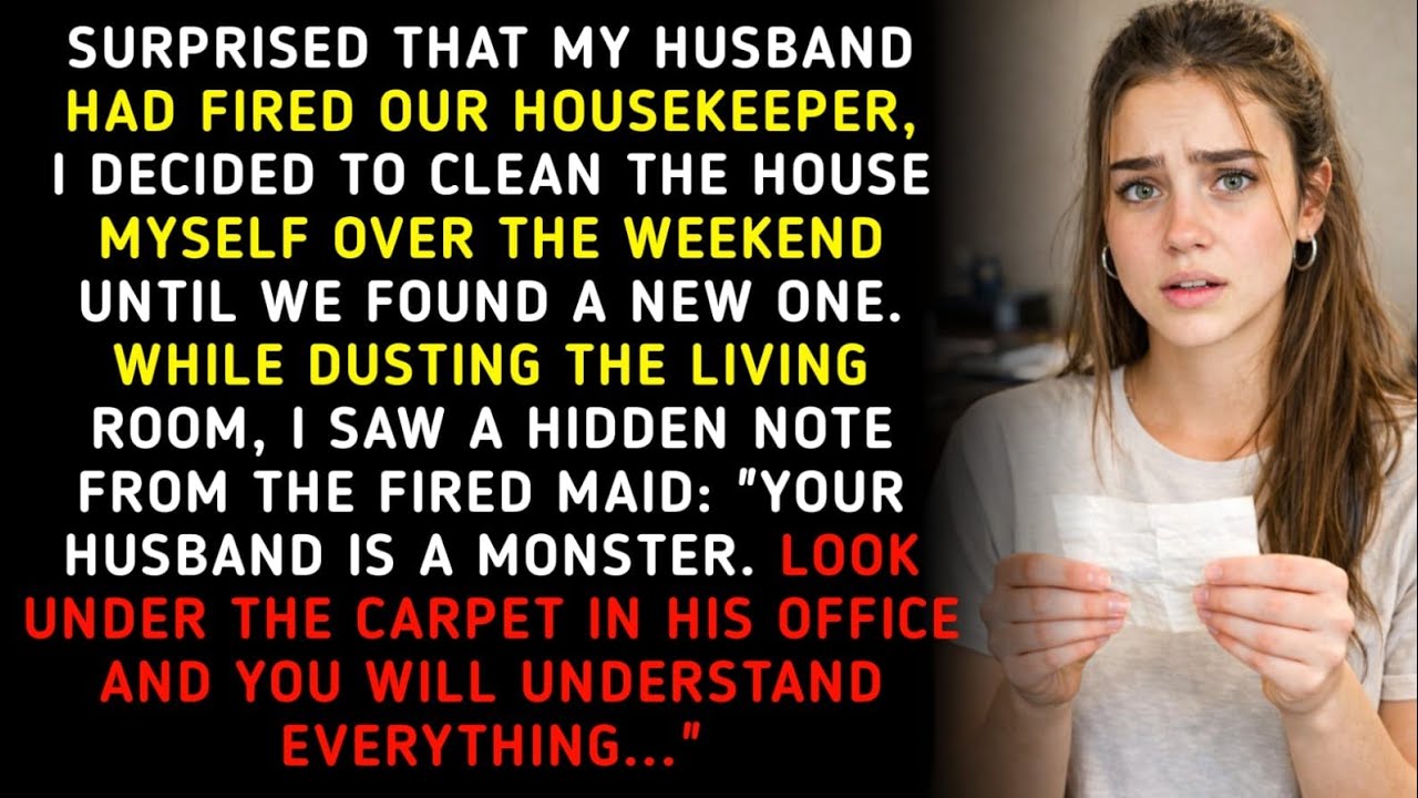 While Dusting, I Found the Fired Maid Secret Note &ldquo;Check Under Your Husband&rsquo;s Office Carpet, I Did..