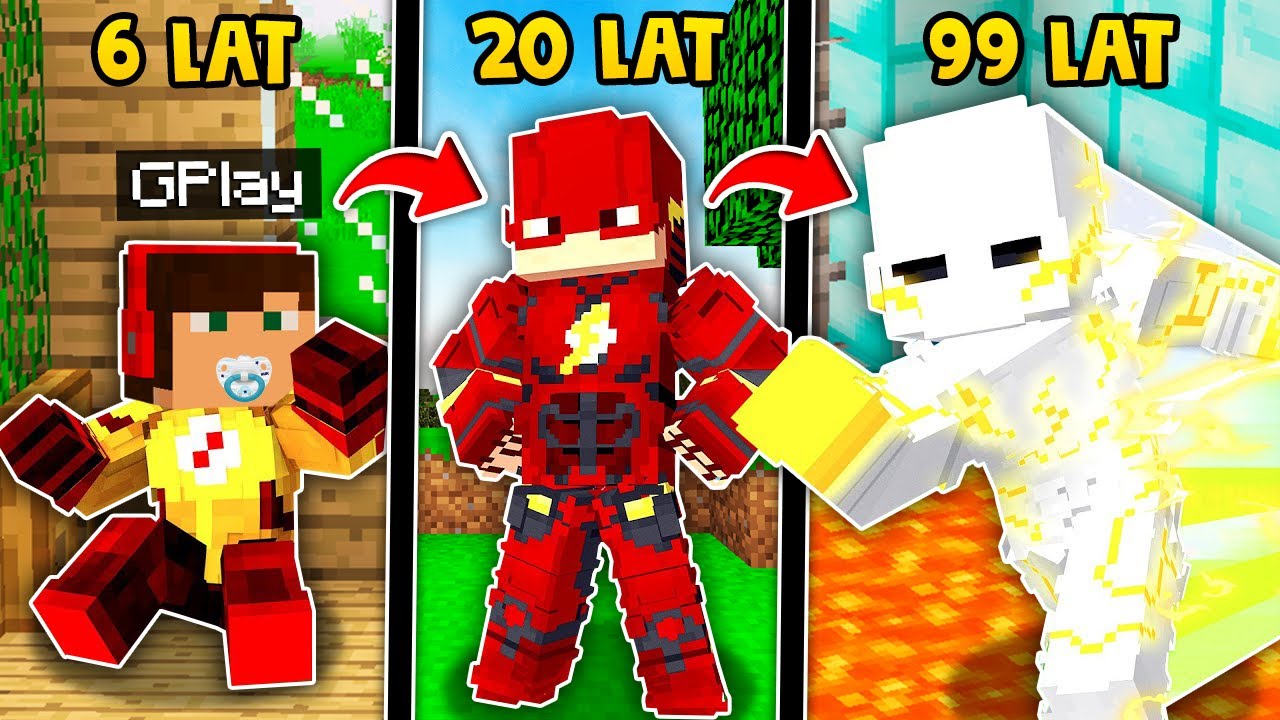 JAK GPLAY ZOSTAŁ NAJSZYBSZYM SUPERBOHATEREM FLASH i GODSPEED W MINECRAFT?! GPLAY & LAKI