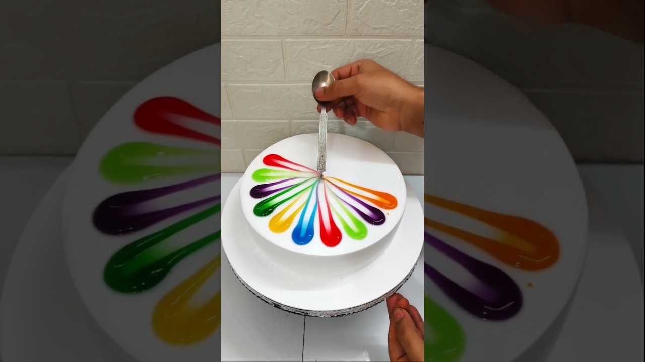 New Choco Vanilla Multi Colour Rainbow Cake 