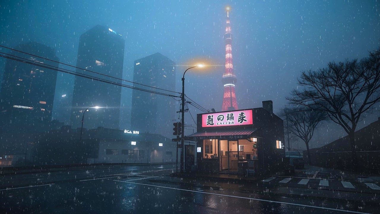 Midnight 90s Tokyo ☕ Rain Lofi for Study & Relax