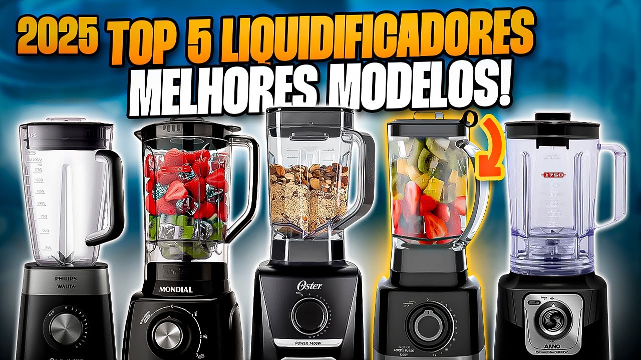 MELHORES LIQUIDIFICADORES para Comprar em 2025! Top 5 Custo Benefício - Liquidificador Bom e Barato