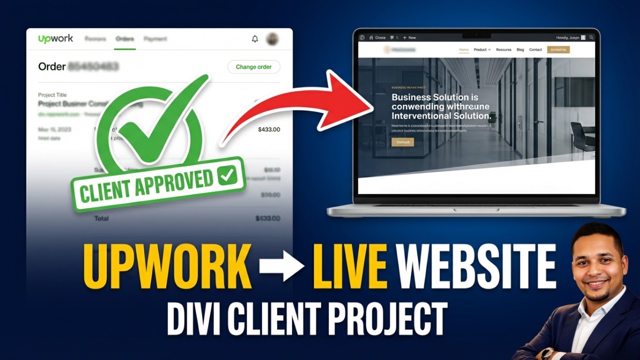 Want to Learn Web Design? Watch Me Build a Divi Website for a Real Client 🎯 (Upwork Case Study)