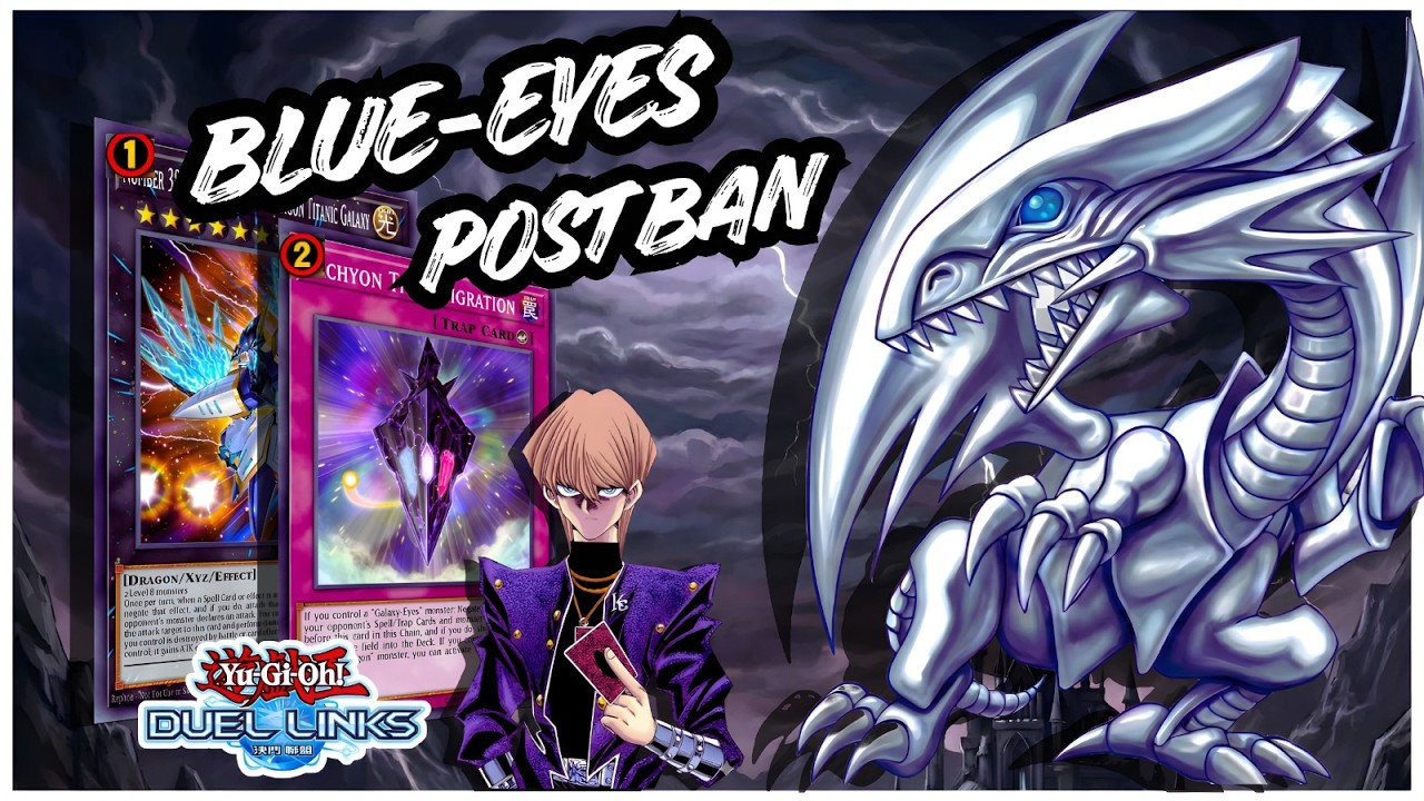 Колода Blue-Eyes после запрета карт в Duel Links | Рейтинговый геймплей с Hope Harbinger и Tachyon