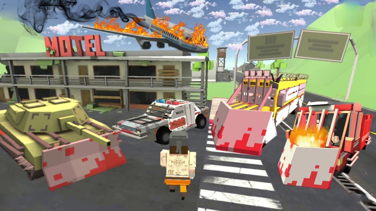 BLOCKAPOLYPSE Zombie Shooter: The plane Crushed and Virus Breacked in when Worm Escaped from Prison