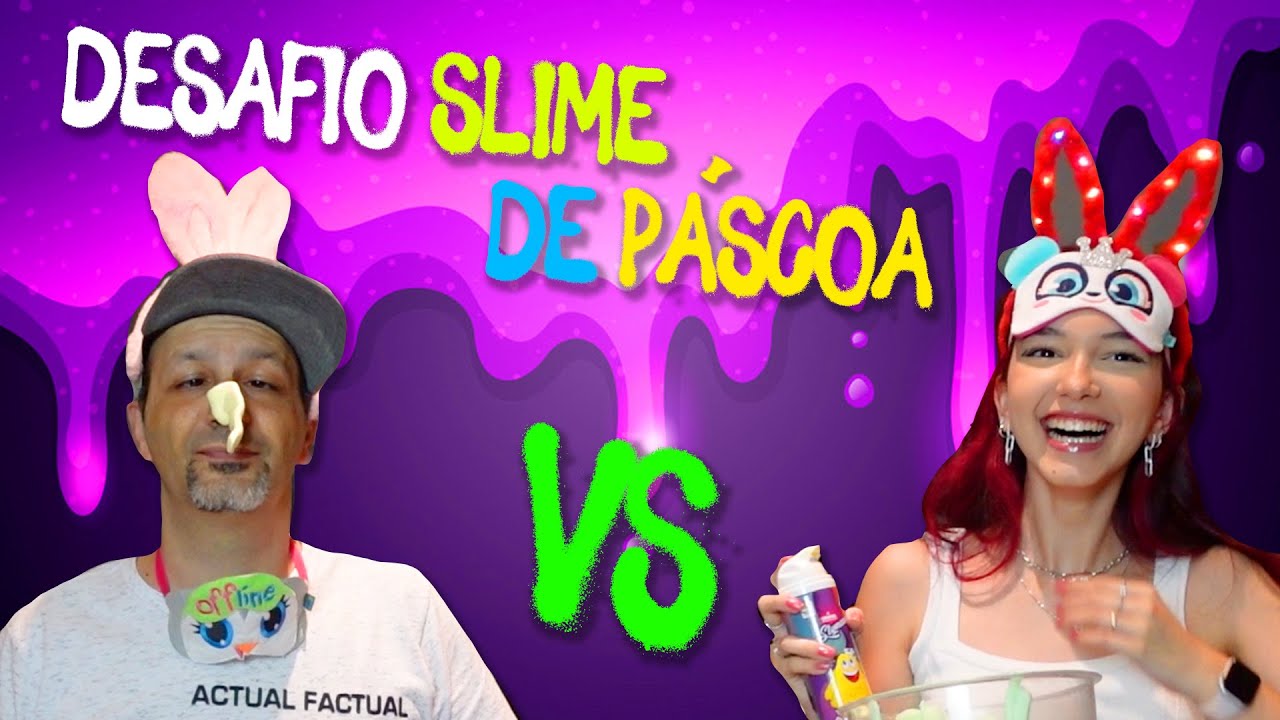 A Luluca aceitou meu Desafio de Slime de Páscoa