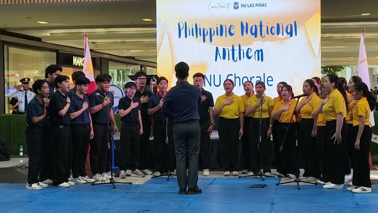 NU Chorale performs Lupang Hinirang at  NU Las Piñas Grand Opening
