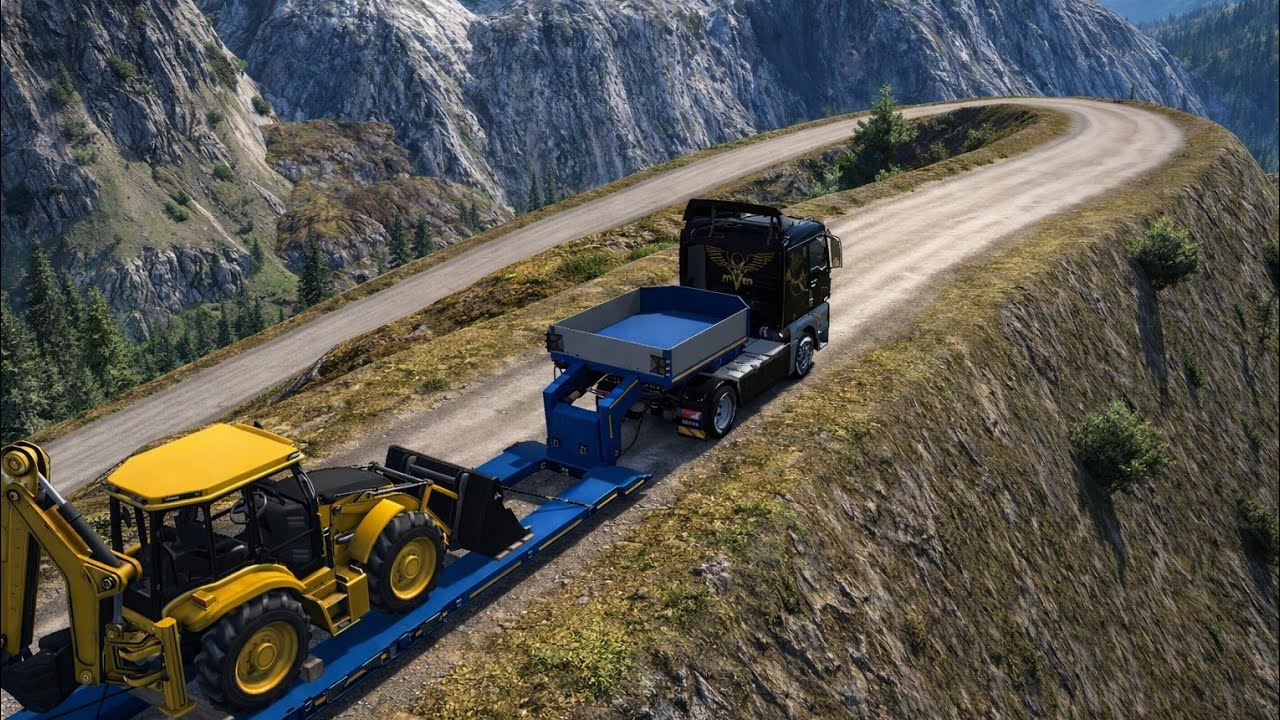 Heavy Cargo Transport on Steep Mountain Roads | #ets2  1.57