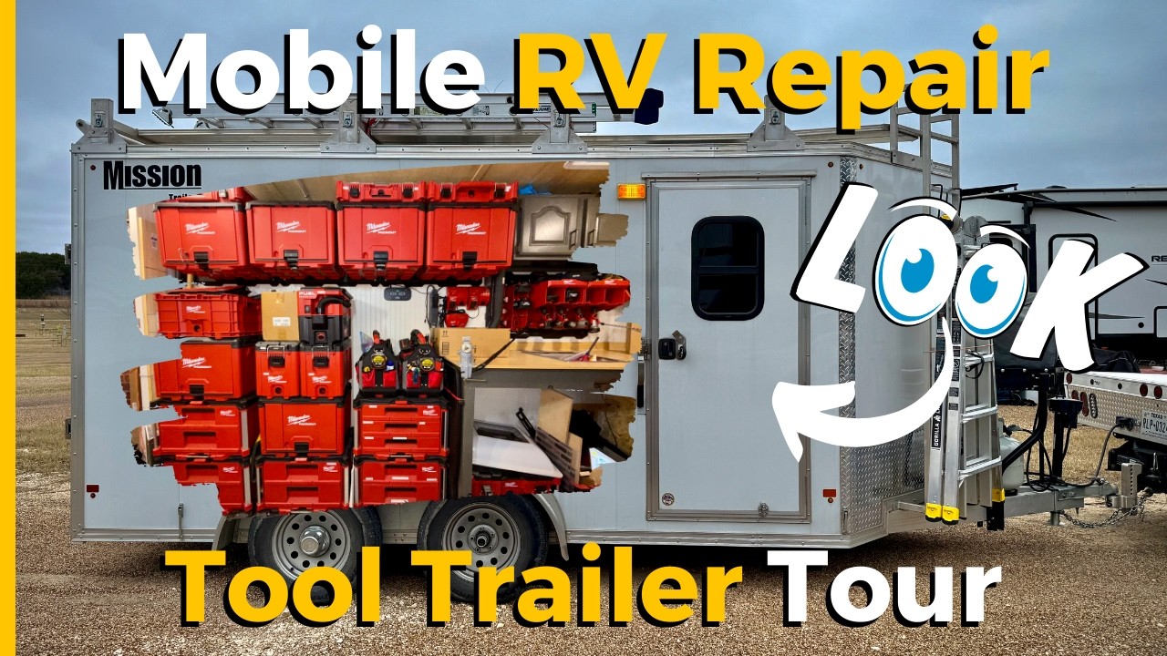 🧰 Milwaukee Packout Setup Update // Tool Trailer Tour // Mobile RV Repair Setup! 🔧